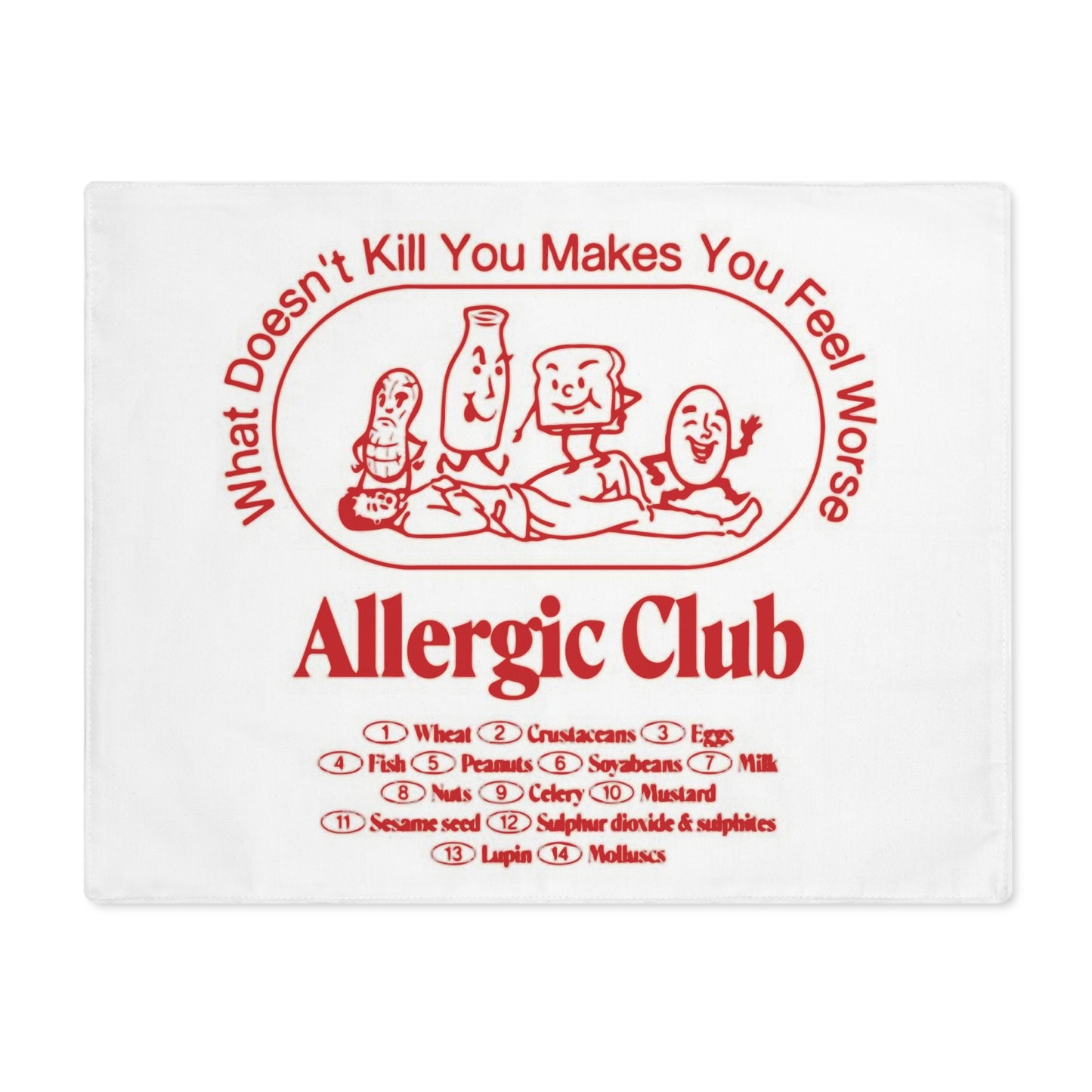 The Allergic Club placemat